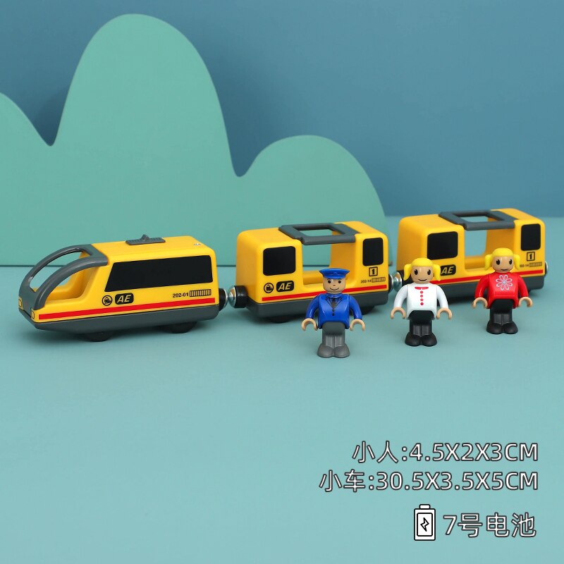 Railway Locomotive Magnetically Connected Electric Small Train Magnetic Rail Toy Compatible With Wooden Track For Kids: 16