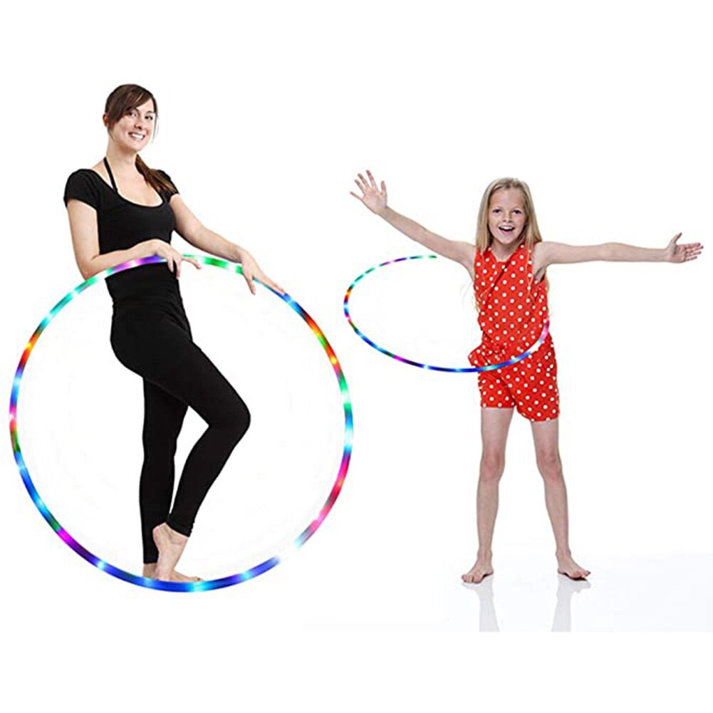 Newly 24LEDs Lights Fitness Circle Colorful LED Fitness Weight Loss Circle for Dancing Show Performance