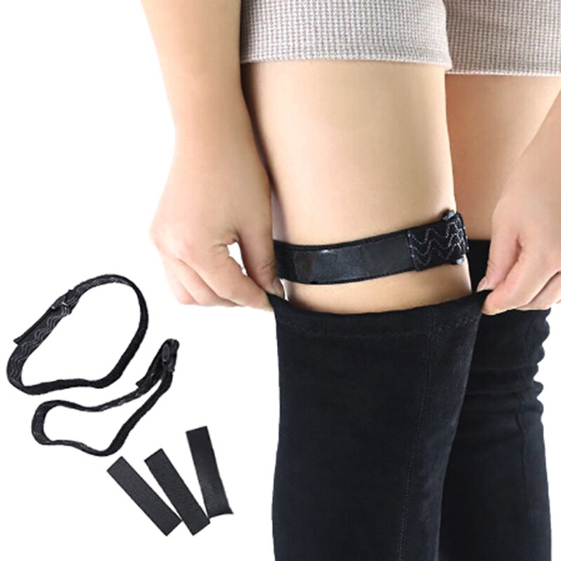 Women Adjustable Adhesive Tape Shoelaces For Boots Belt Strap Elastic Shoe Laces Lock Holding Loose Boot Belt Shoes Accessories