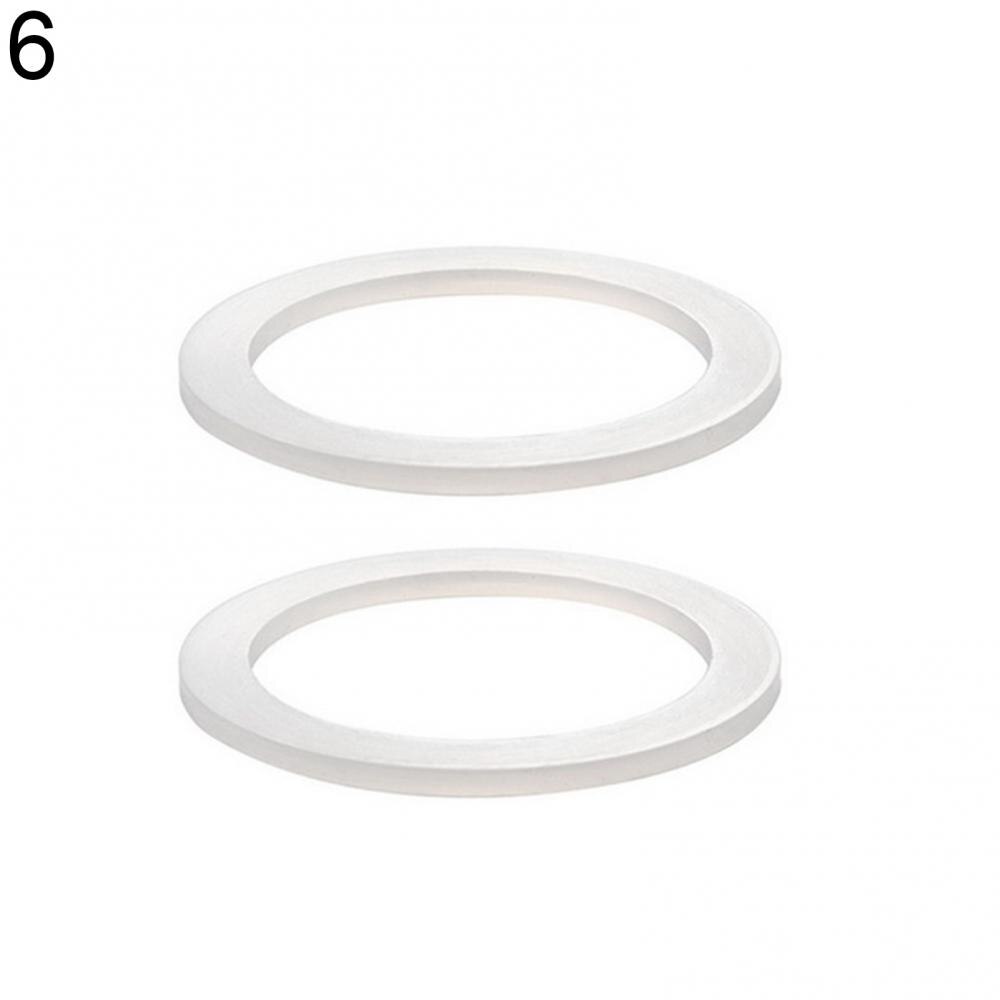 2pcs Silicone Sealing Ring for Coffee Pots Spacer Washer Gasket Rings Replacement for Moka Pot Espresso Makers Accessories: 6