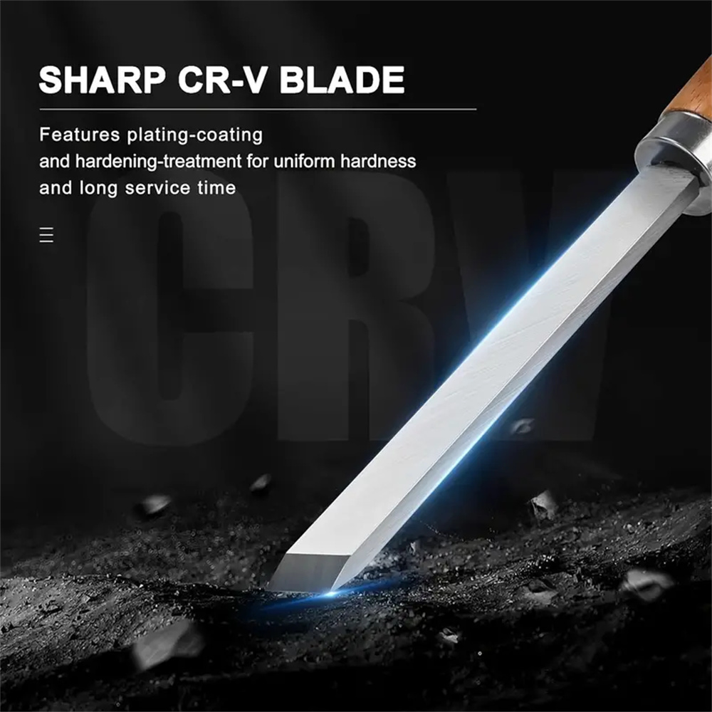 8PCS Woodturning Chisels Set High-Speed Steel Blades Lathe Chisel Kit with Skew Parting Spear Gouges Woodworking Tool