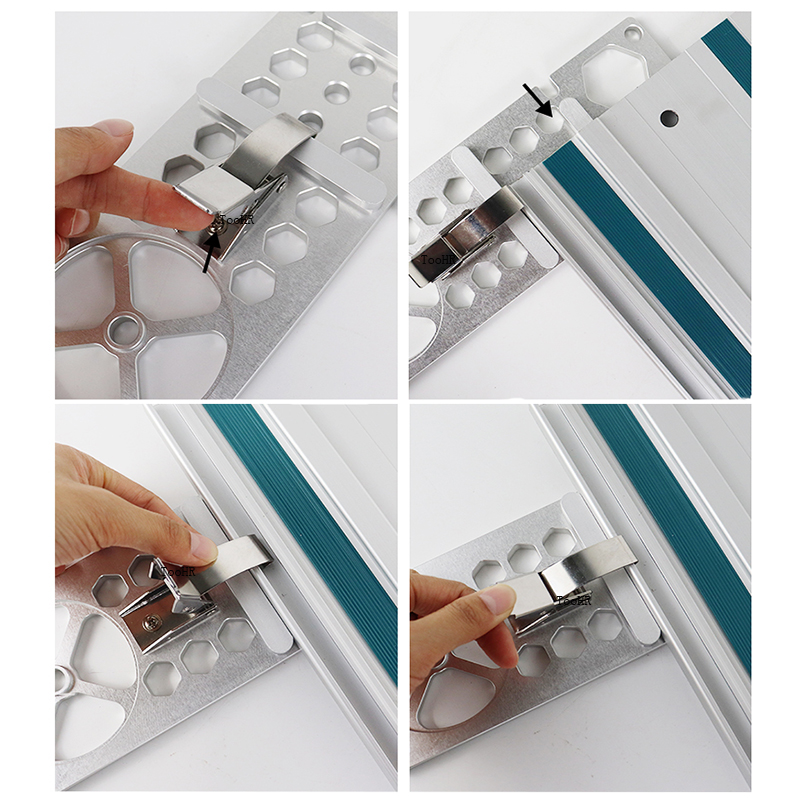 Woodworking Angle Stop 90 Degree Right Angle Guide Rail Clamp For Electric Circular Saw Track Saw Angle Cutting Board Tool