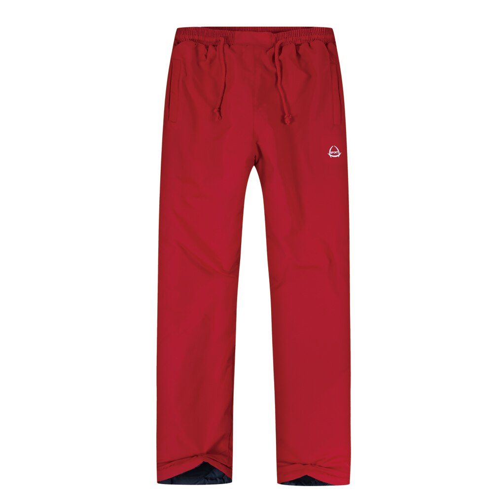 Women Ski Pants Brands Outdoor Trousers Men Windproof Waterproof Warm Winter Snow Snowboard Hiking Camping: RED / 165