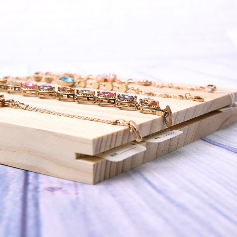Wood Jewelry Display Tray Wood Ring Tray Pendant Tray Bracelets Display Holder Bangle Holder