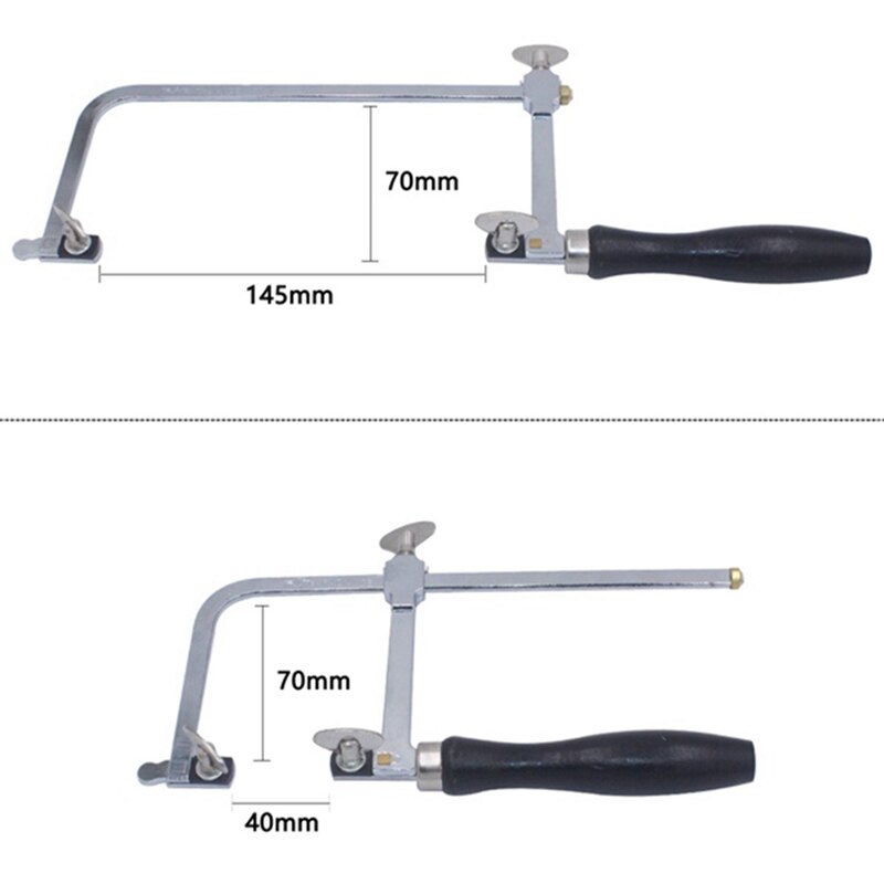 1 Set 3-In-1 Jeweler's Saw Set Jewelry Tools Saw Frame 144 Blades Wooden Pin Clamp Wood Metal Jewelry Toos