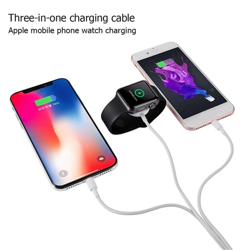 Bezprzewodowa ładowarka magnetyczna 3 w 1 robić jabłko zegarek seria 5 4 3 2 kabel ładujący USB 1.2M robić ipada IPhone 11 zawodowiec Max XS XR X 8 7