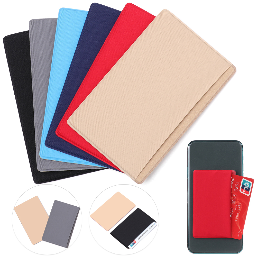 Elástico elástico adhesivo teléfono celular ID titular de la tarjeta de crédito mujeres hombres pegatina bolsillo cartera funda tarjetero para Teléfono Celular