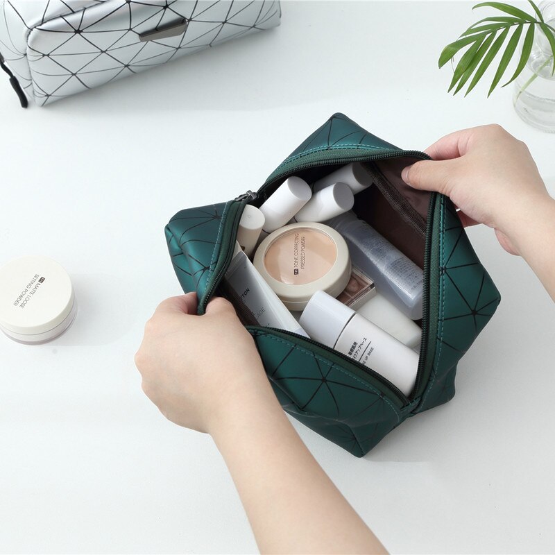 Bolsa feminina maquiagem, sacola de viagem organizadora para itens de higiene pessoal