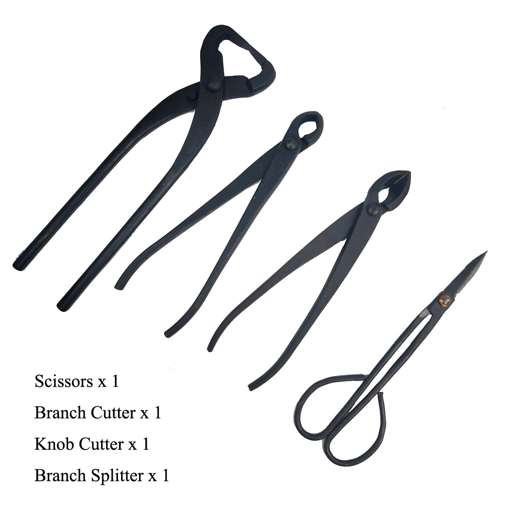 Juego de Herramientas para bonsái, Kit de tijeras de corte extensivo para poda de jardín, herramientas de estilismo para bonsái, 2/3/4/5/6 piezas: Rojo
