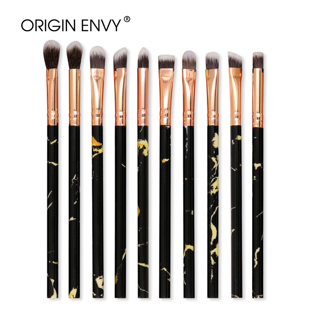 ORIGIN ENVY 10 Pcs makeup brush Set tools Powder Foundation Eyeshadow Lip Eyeliner Blush Marble Face Makeup Brushes: 10pcs-5