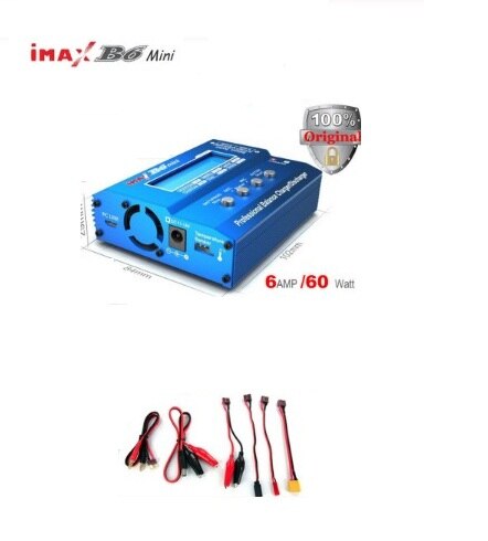 SKYRC iMAX B6 Mini 60W chargeur d'équilibre avec adaptateur 15v 6a pour hélicoptère RC NiMH / NiCd batterie Rechargeable Support PC contrôle: B6 MINI charger