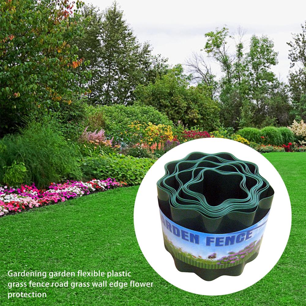 Roll Border Wall Palisade Plastic Corrugated Wall Plastic PP Garden Fence Retaining Board Easy Install Garden Fence