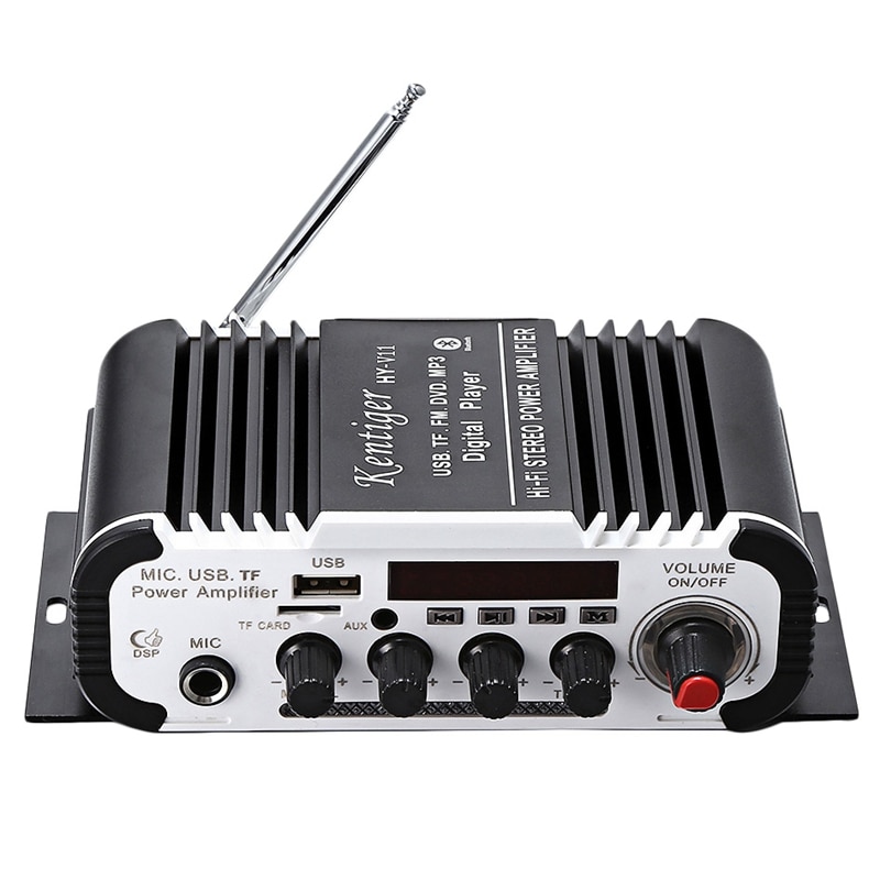 Kentiger-AMPLIFICADOR Bluetooth hy-v11, dispositivo de 2 canales, Supergraves o con control remoto, Tf, Usb, Fm, 85Db, Mp3, Radio Fm