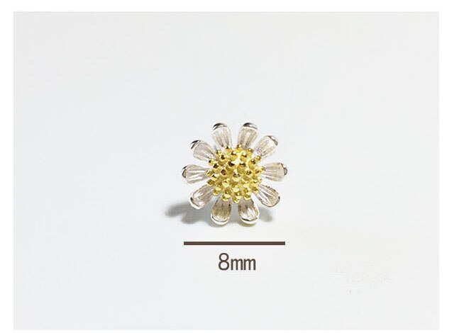 Reeti 925 solsikke øreringe i sterlingsølv til kvinder trend personlighed dame smykker