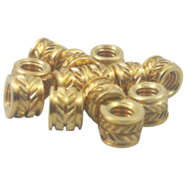Threaded Heat,M3 m M3-0.5 Brass Threaded Metal Heat Set Screw Inserts for 3D Printing(50 Pcs)