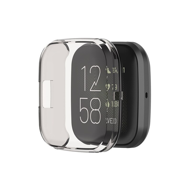 Volle Abdeckung für Fitbit versa 2 Weiche Ultra-Dünne Kristall Klar Protector Fall Uhr Screen Protector Uhr Zubehör: D