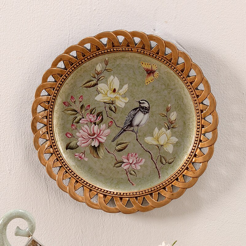 Porcelain Plate for European wall pendant restaurant American decorative plates living room decorations tourist souvenir: 1053