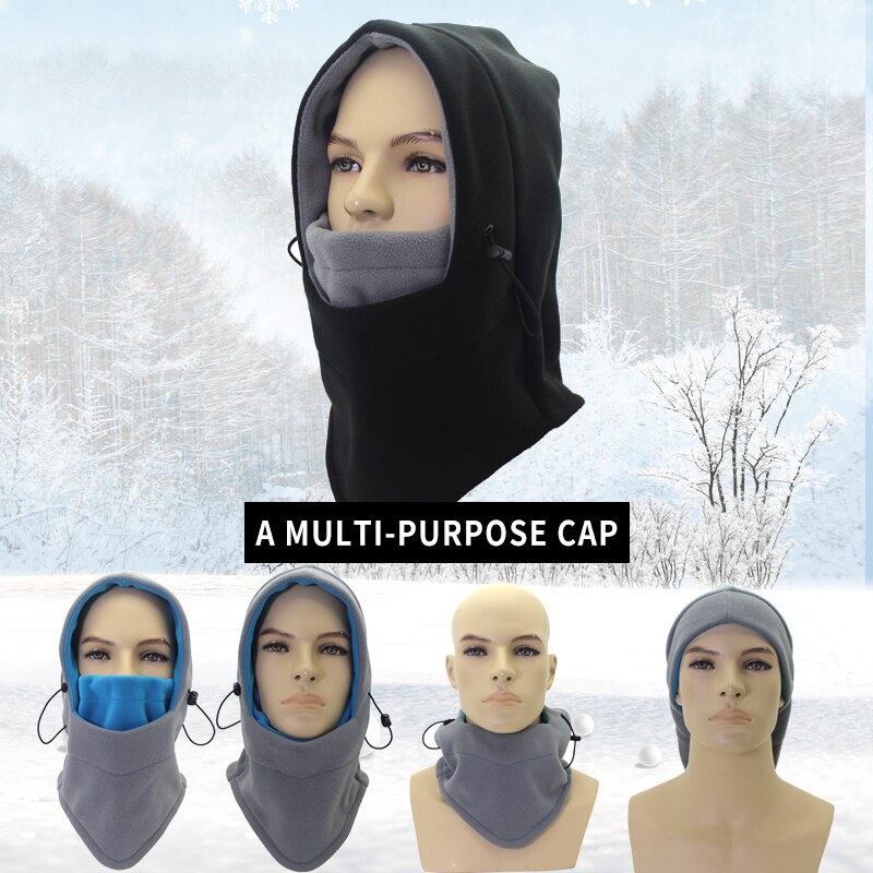 Outfly Winter Balaclava Hat Windproof Hat With Mask Unisex Ski Hat Mens Winter Fleece Hat Wrapped Warm Hat