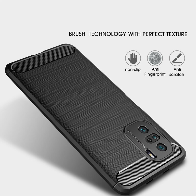 Carbon Case Voor Xiaomi Poco F3 Fiber Cover Shockproof Armor Beschermende Harde Case Voor Xiaomi Poco X3 Pro Cover Voor xiaomi Poco F3