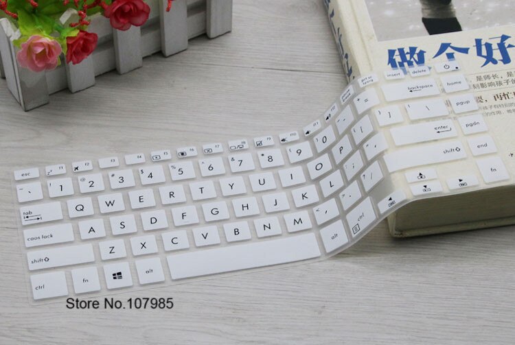 15.6 inch Colorful Silicone Keyboard protector skin Cover guard For ASUS VivoBook F510UA F510U / for ASUS VivoBook S510 15&quot;: White