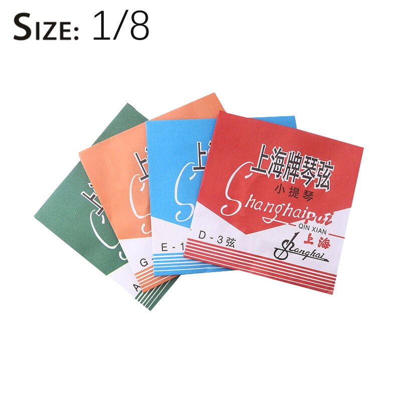Merk shanghai roestvrijstalen vioolsnaren / complete set snaren, voor 1/10 1/8 1/4 1/2 3/4 4/4 viool: 8-1 vioolsnaren