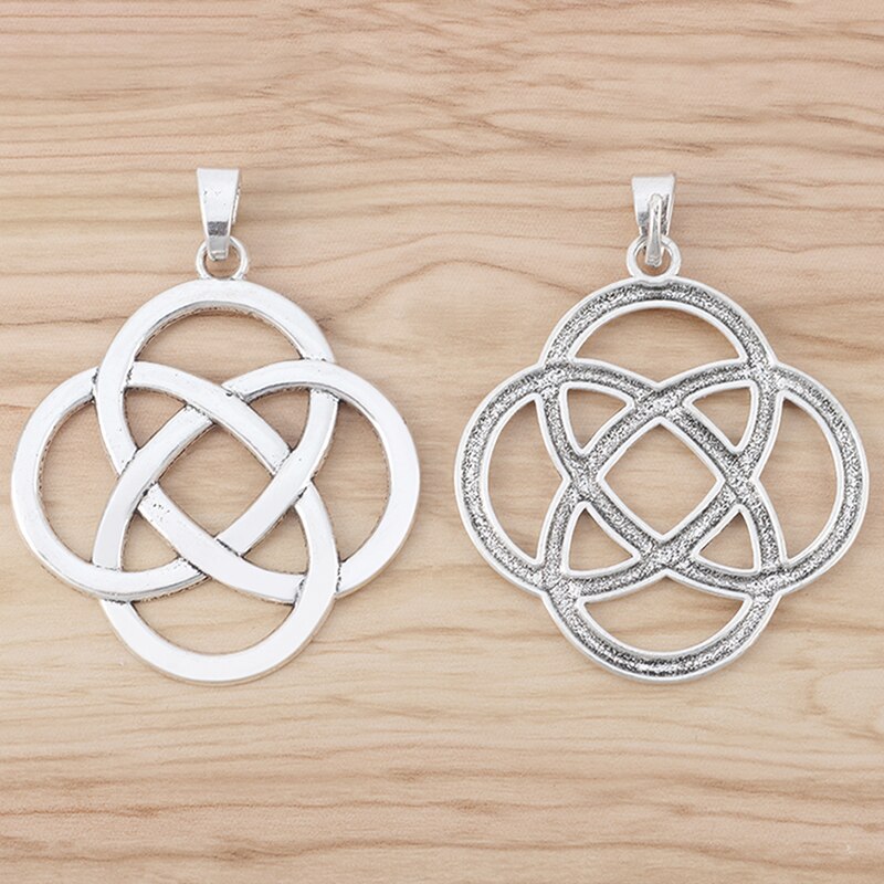 2 Stuks Grote Chinese Knoop Bedels Hangers Voor Ketting Sieraden Maken Bevindingen 73x66mm