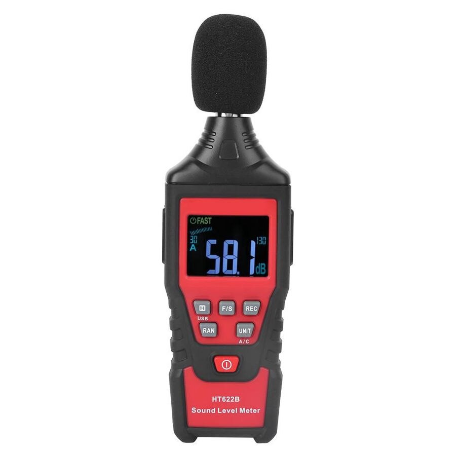 HT622B LCD Display Handheld Sound Level Meter Noise Decibel Tester Testing Tool Instrument Noise Level Meter