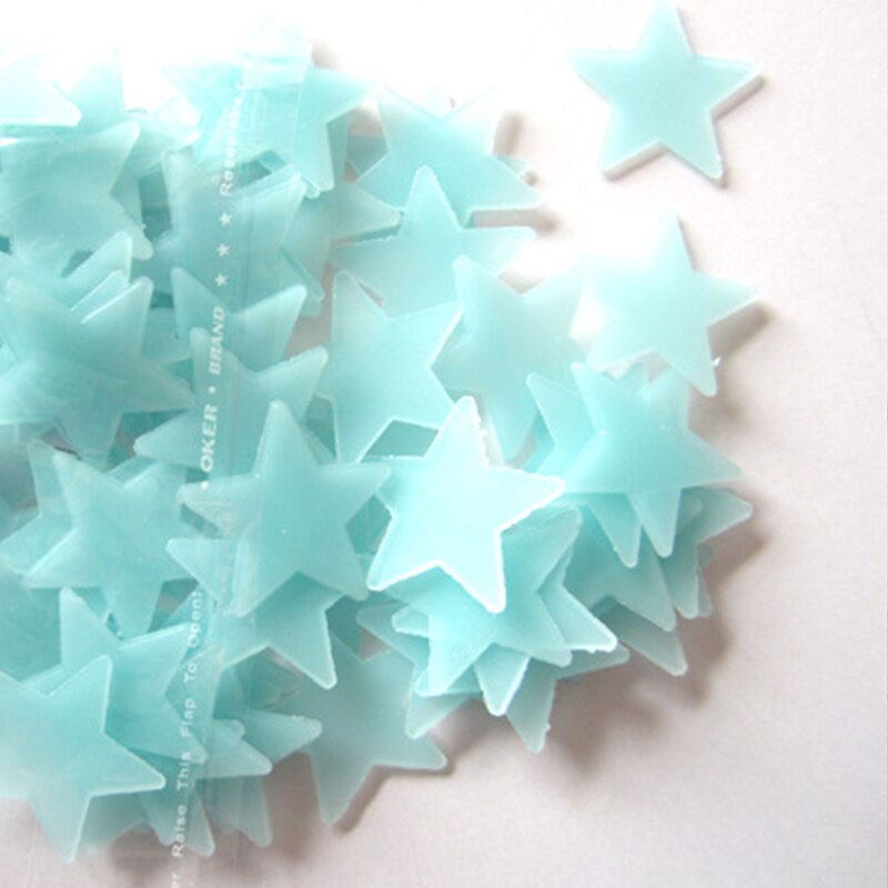 100pcs Wall Stickers Decal Glow In The Dark Luminous Fluorescent Wall Stickers Baby Kids Bedroom Home Decor