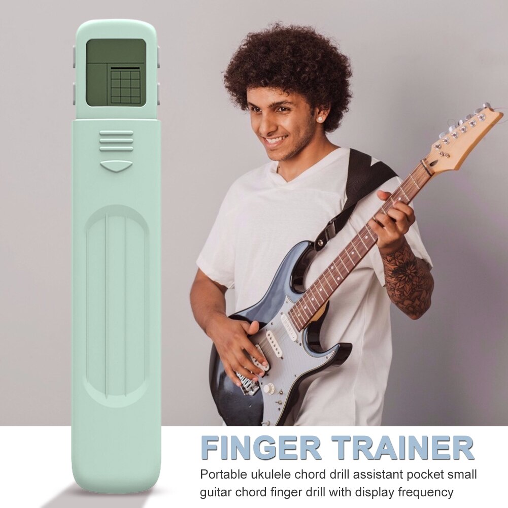 4-Tone Pocket Ukulele Chord Trainer Portable Practice Tool Can Rotate Chord Diagram Screen Ukulele Finger Trainer For Beginners