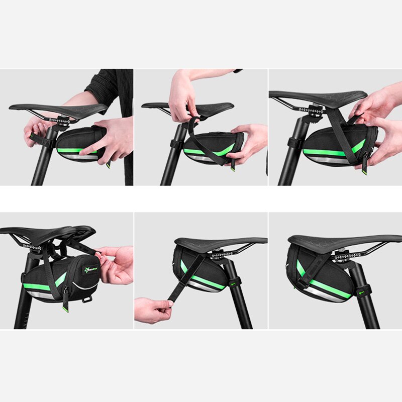 ROCKBROS – sacoches de selle de vélo imperméables et réfléchissantes, 4 couleurs, accessoires de cyclisme pour siège extérieur