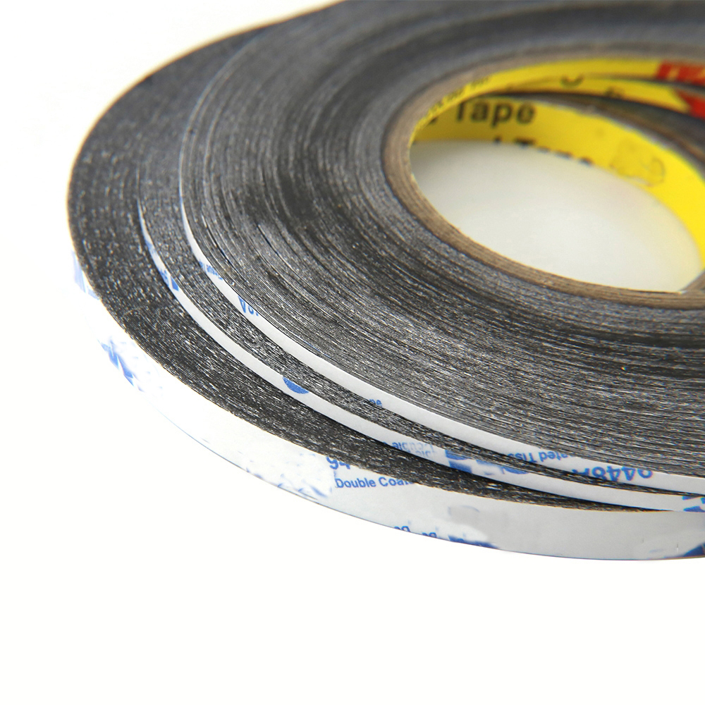 1-10mm 50m sort stærk klistermærke ultra tynd slank dobbeltsidet klæbende tape til mobiltelefon skærm lcd display digitizer reparation