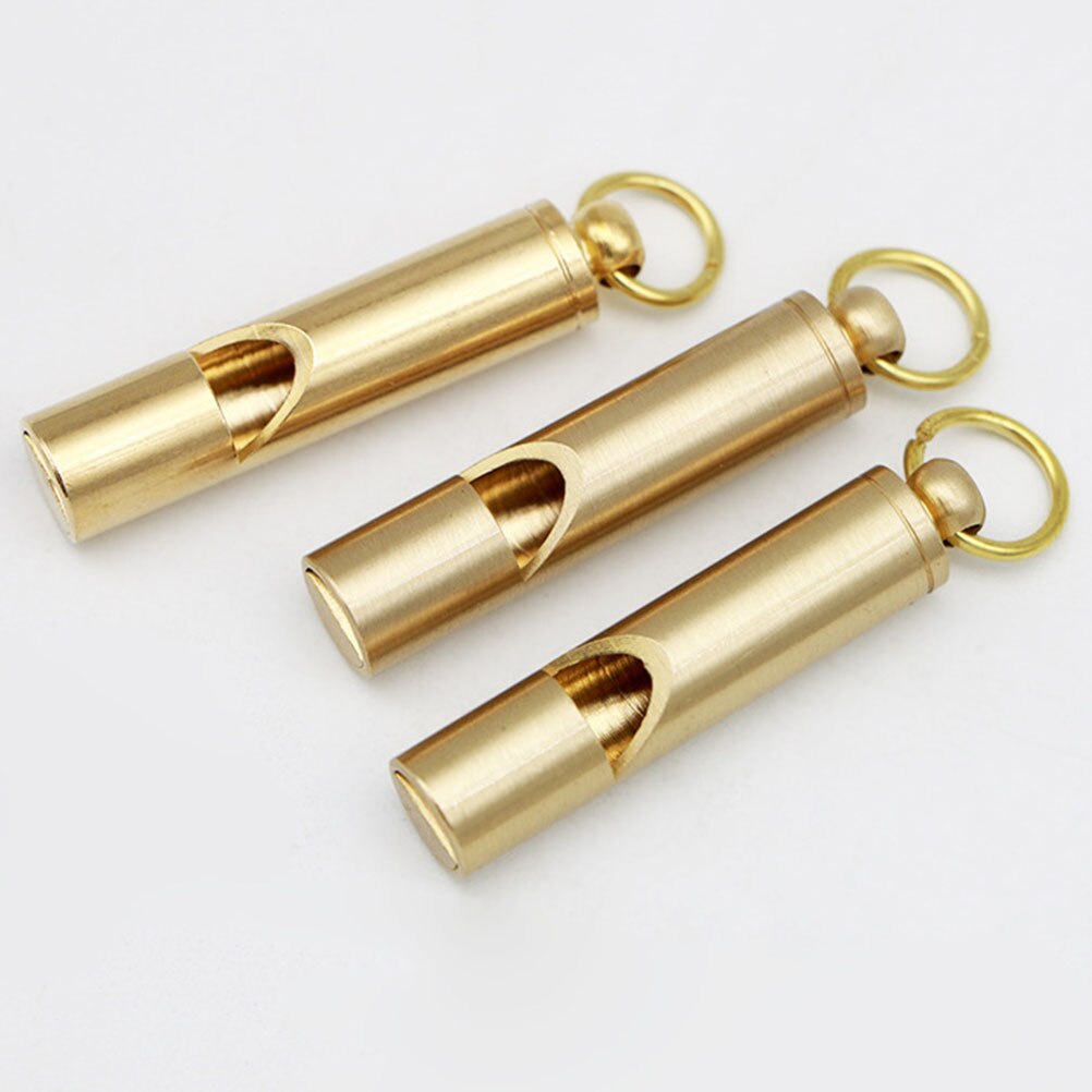 3Pcs Referee Whistle Copper Whistle First Aid Whistle Outdoor Using Whistle