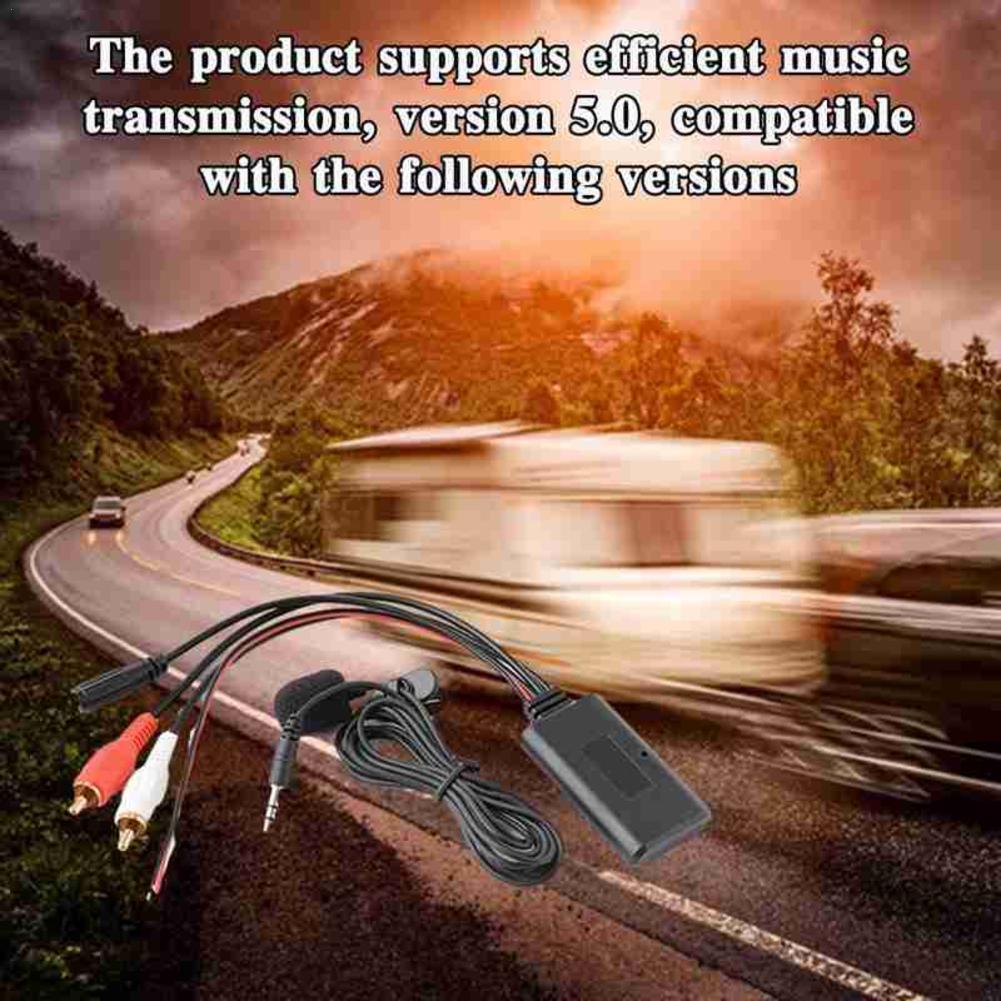 Auto Radio 2 RCA Bluetooth Musik AUX Telefon Rufen Freisprechen MIC Adapter Für Peugeot für Citroen
