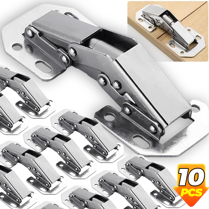 4 zoll Stahl Schrank Scharniere 90 Grad Kein Bohren See Scharnier Küche Schrank Holz Tür Scharniere einstellen DIY Möbel Hardware- Werkzeuge