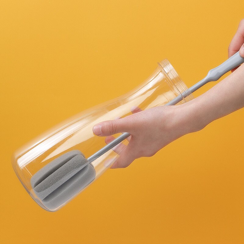1Pc Cup Borstel Lange Steel Borstel Praktische Keuken Cleaning Tools Spons Borstel Voor Wijnglas Fles Koffie Thee Glazen Beker mok