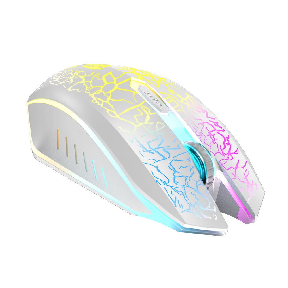 Wired Gaming Mouse 3200DPI USB Optical Computer Mouse for PC Laptop 6 Button Ergonomic Mouse LED Light Luminous Mechanical Mouse: V3-white