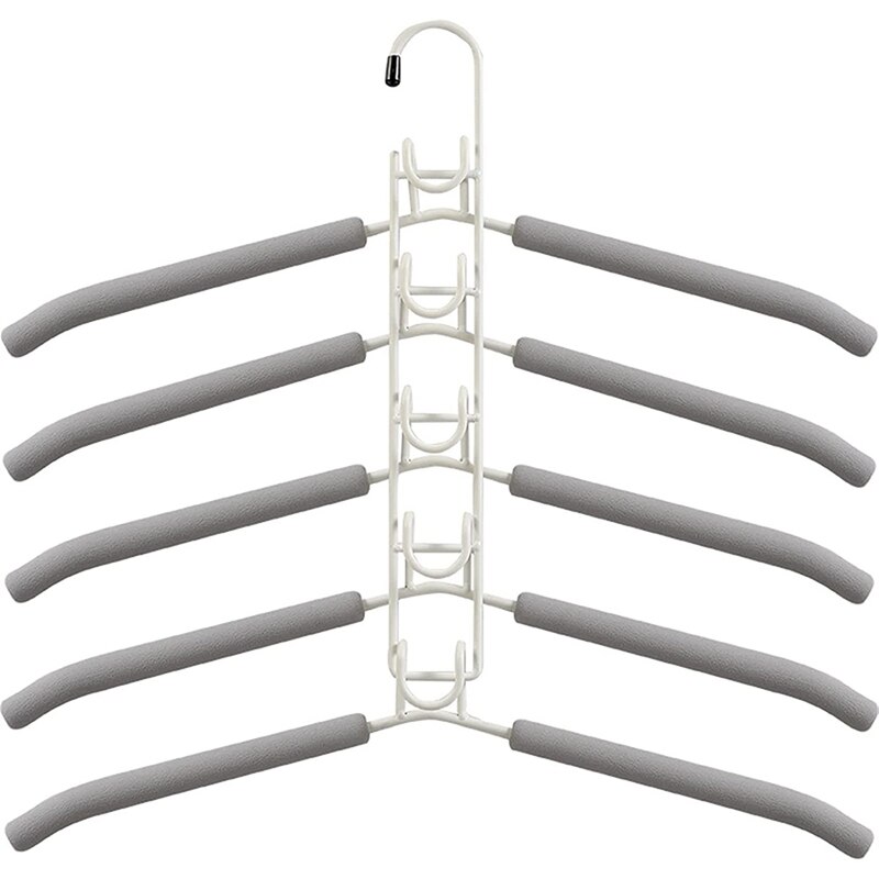 HOE DAY Plastic Hangers 50 Pack, Grey Plastic Clothes Hangers Non