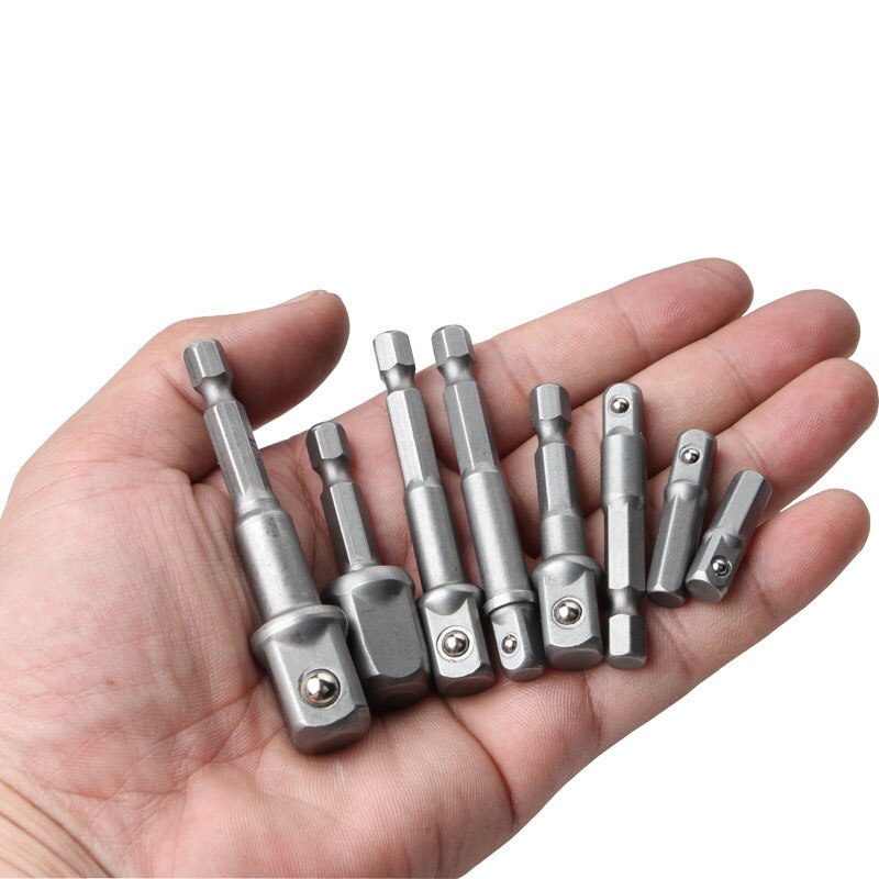 3 stuks/set 1/4 " 1/2 " 3/8 " inbussleutel vierkante kop verlengstuk boormachine dopsleutel adapter elektrische schroevendraaierset