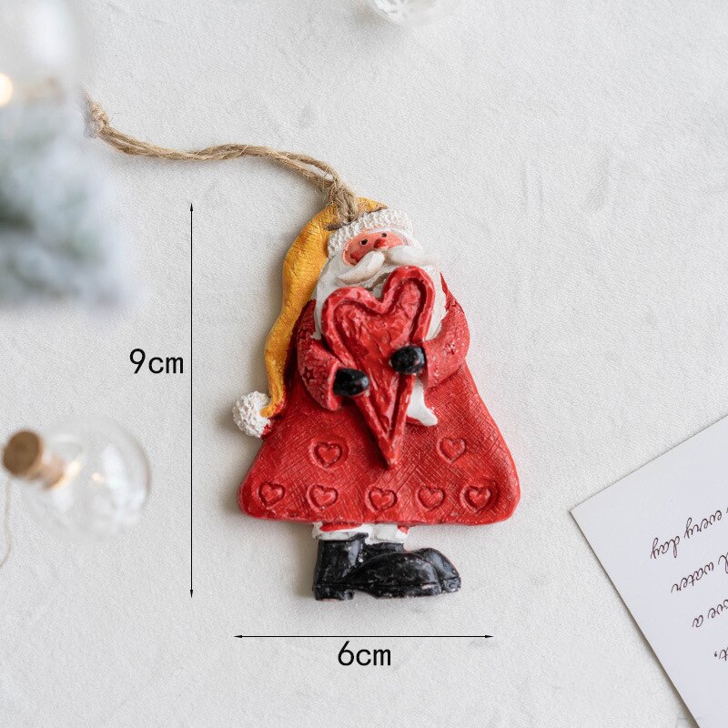 Julepynt kreativitet nisse sokker elg juletre lite anheng hengende harpiks håndverk årsfest hjemmeinnredning: 7