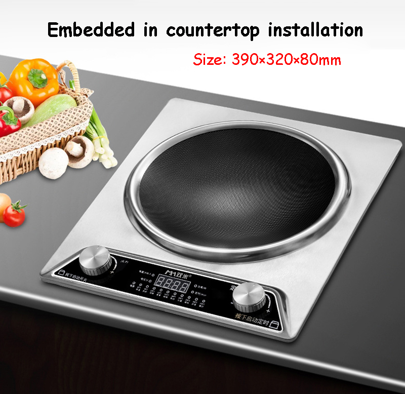 Household Induction Cooker Electric Hob Stir Fry High Power Induction Cooker Dual-use Waterproof Pot Cooking Stove