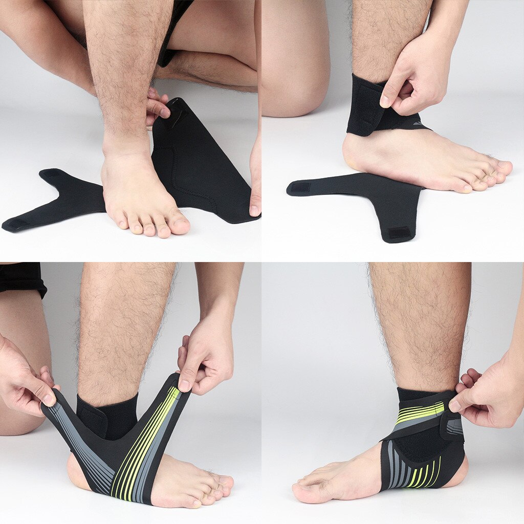 Elastic Bandage Support Ankle Protector For Sport Gym Ankle Brace With Strap Belt achilles tendon retainer Foot Guard #D