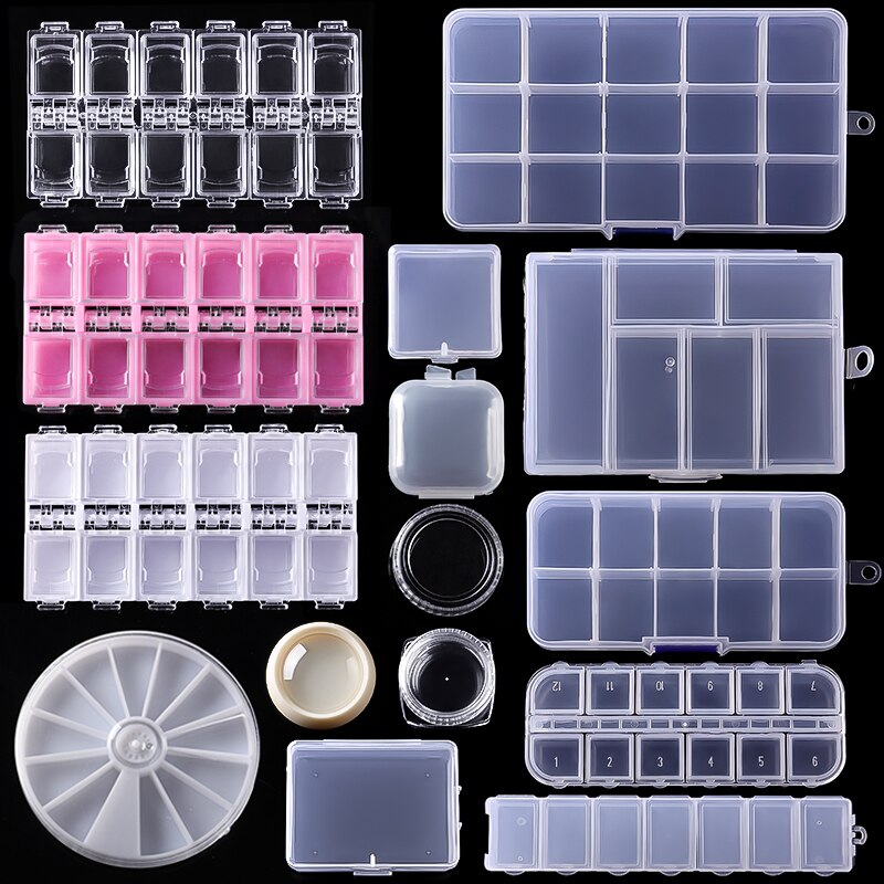 Boîte de rangement vide en plastique multi-tailles pour Nail Art, boîte de rangement pour strass et gemmes, boîte de rangement pour Nail Art, étui pour accessoires de peinture diamant