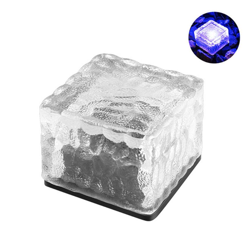 Solar LED Floor Tile Lights Rainproof Underground Night Lamp for Outdoor Garden Courtyard Lawn Decor: 9FF501287-BL