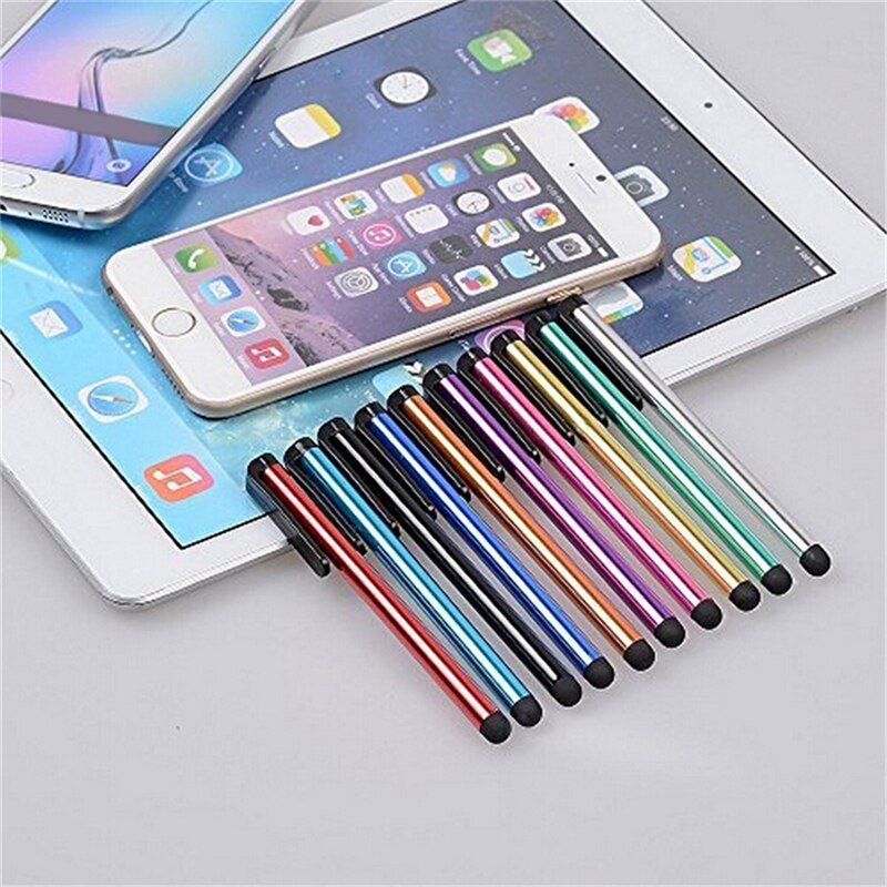 1pc tablet tela de toque universal capacitivo caneta celular stylus metal computador caneta toque útil acessórios cor aleatoriamente