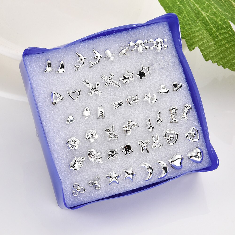 2022 Mode 24 Paar/set Unisex Mix Stijlen Stud Oorbellen Vrouwen Mannen Plastic Plated Stud Oorbellen Sieraden