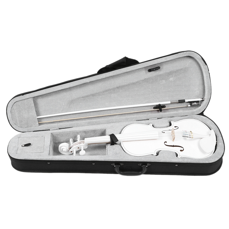 TOPStudent Violin 4/4 Full Size Violin Violin Set Child Beginner White Violin: Default Title