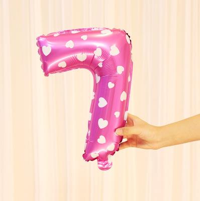18 tum tryckta rosa nummer ballonger folie uppblåst digitalt bröllop födelsedagsfest jubileumsfest dekoration ballonger leksaker: 7