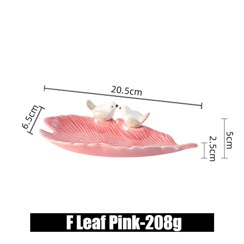 Nette Vogel Tablett Keramik Schmuck Lagerung Tabletts Kreative Regal Dim Sum Dessert Platte Wohnkultur Tee Tisch Desktop Dekoration Schüssel: Maroon