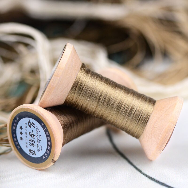 20 meters per thread / hand embroidery embroidery / silk thread / silk hand embroidery thread / blue brown
