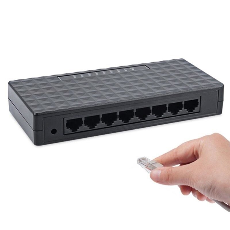 8-Port 10/100Mbps Ethernet Network Switch HUB Desktop Fast LAN Switcher Adapter